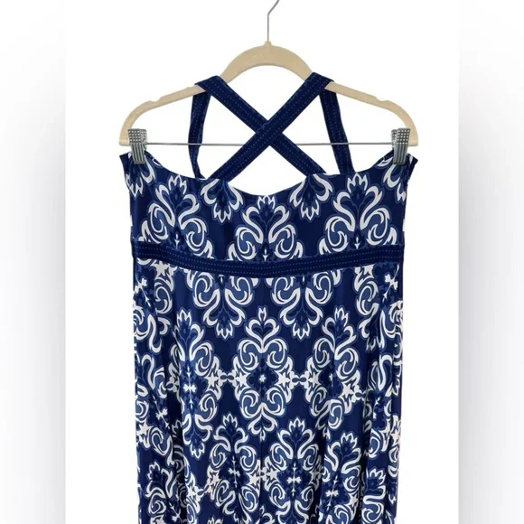 INC International Concepts Woman Blue & White Dress - Picture 3 of 5